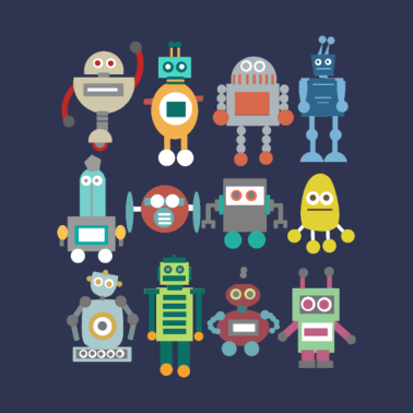 Zoom image Nerd Robot Retro Grappig Cadeau Techniek Spelen