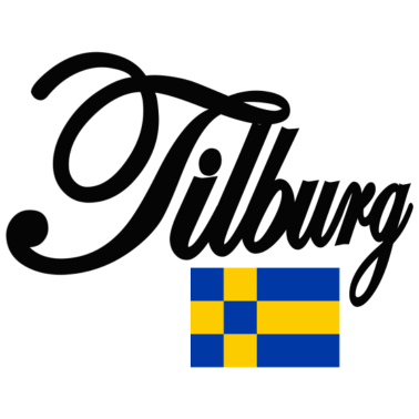 Zoom image Tilburg met vlag blauw geel