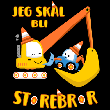 Zoom image Jeg skal bli storebror - gravemaskin og traktor