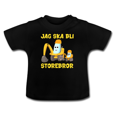 1. Födelsedag  - Jag ska bli storebror grävmaskin motiv barn gåva