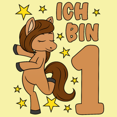 Zoom image 1. Geburtstag Mädchen süßes Pferd Ich bin 1