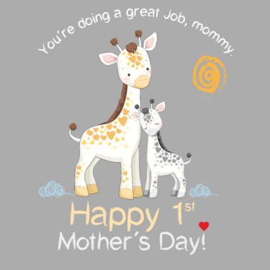 Zoom image Gelukkige eerste moederdag - giraf