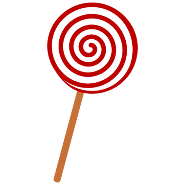 Zoom image rood wit gestreepte lolly