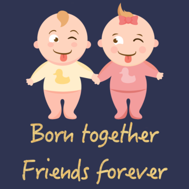 Zoom image Tvilling gutt og jente, tvilling gave