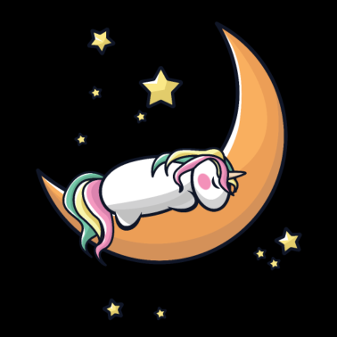 Zoom image Unicorn sleeps on the crescent