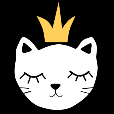 Zoom image White cat with crown