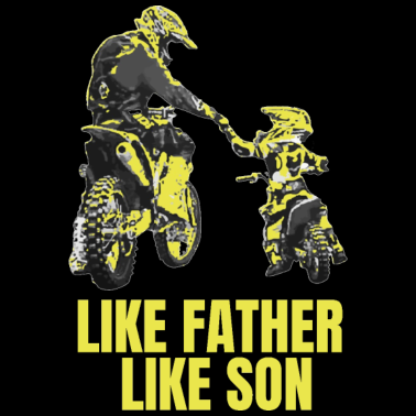 Zoom image Motocross T-shirt like father his son father