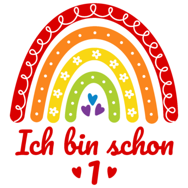 Zoom image 1. Geburtstag Mädchen Regenbogen Ich bin schon 1