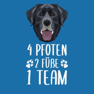 Zoom image 4 Pfoten 2 Füße 1 Team, Schwarzer Labrador