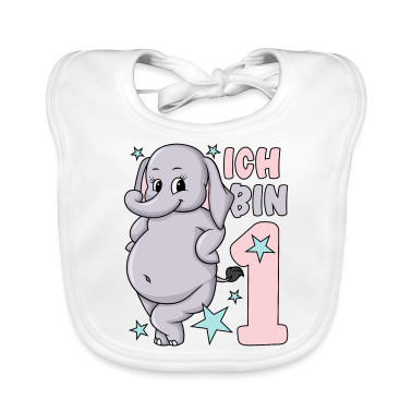 1. Geburtstag  - 1. Geburtstag Mädchen süßer Elefant Ich bin 1