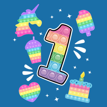 Zoom image 1. Geburtstag Pop 1 Jahr Party Für Mädchen pop it