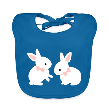 1. Syntymäpäivä  - Valkoinen Bunny Twins - Baby Bunny vaaleanpunainen korva