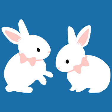 Zoom image Valkoinen Bunny Twins - Baby Bunny vaaleanpunainen korva