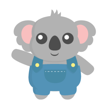 Zoom image Carino piccolo koala in tuta di jeans