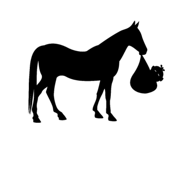 Zoom image Paard brengt baby in de mond