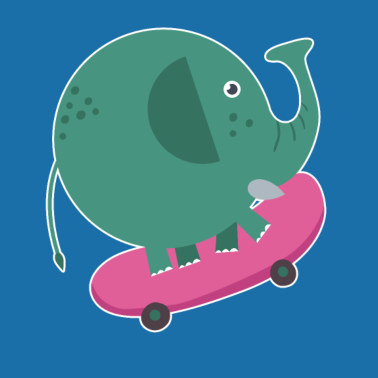 Zoom image Skater elephant