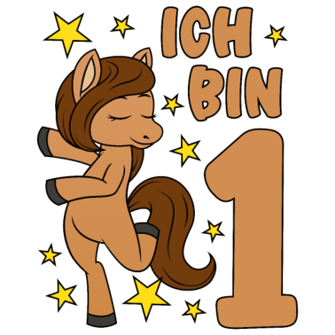 Zoom image 1. Geburtstag Mädchen süßes Pferd Ich bin 1