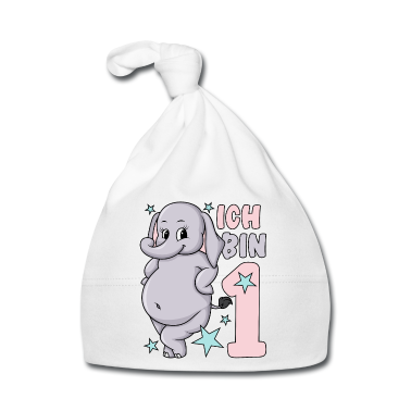 1. Geburtstag  - 1. Geburtstag Mädchen süßer Elefant Ich bin 1