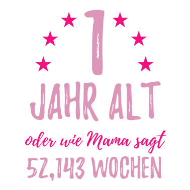 Zoom image Geburtstagsshirt 1. Geburtstag 1 Jahr alt pink