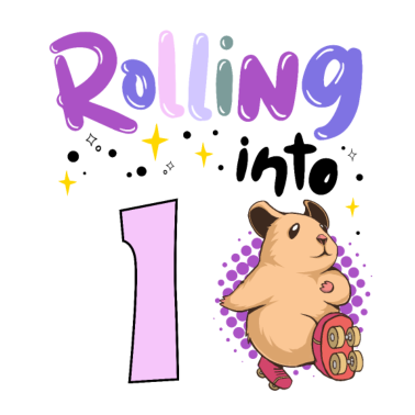 Zoom image 1. Geburtstag Hamster Rolling into 1 Jahr