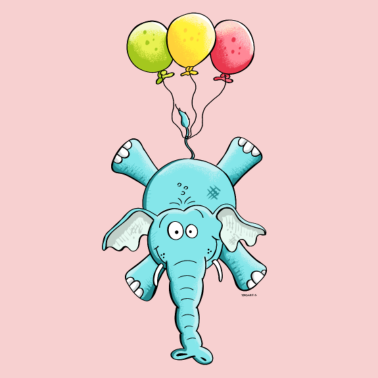 Zoom image Elephant avec des ballons