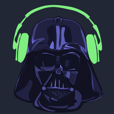 Zoom image Darth Vader overliggende lilla grøn