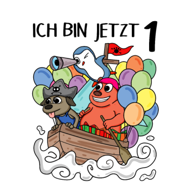 Zoom image 1. Geburtstag - 1 Jahr alt - Ich bin 1