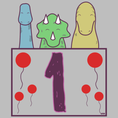 Zoom image Dinosaurier 1 Geburtstag HARIZ Kind Baby 1 Geburts
