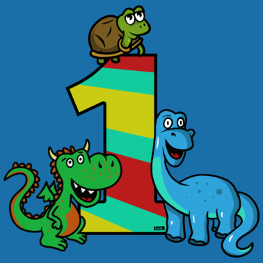 Zoom image Dinosaurier Dino Drache 1 Geburtstag HARIZ Kind Ba