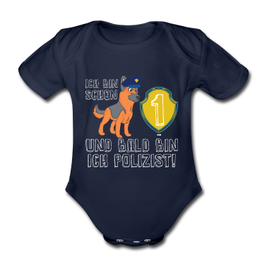 1er anniversaire  - Bald Bin Ich Polizist Schaeferhund 1 Geburtstag HA