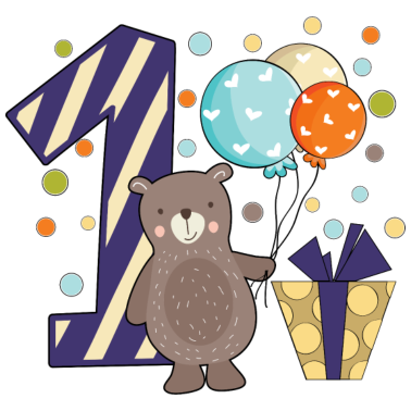 Zoom image erster Geburtstag 1. ein Jahr Junge Geschenk Teddy