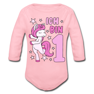 1. Geburtstag  - 1. Geburtstag Mädchen süßes rosa Einhorn Ich bin 1