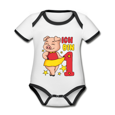 1. Geburtstag  - 1. Geburtstag Mädchen süßes Schweinchen Ich bin 1