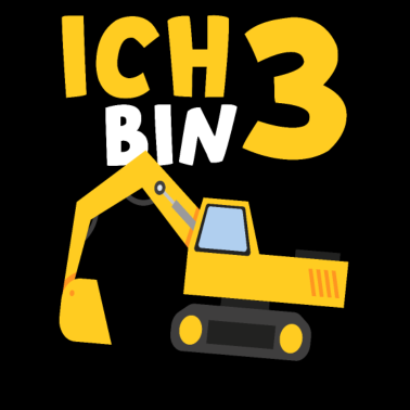 Zoom image 3. Geburtstag Kindergeburtstag 3 Jahre Bagger