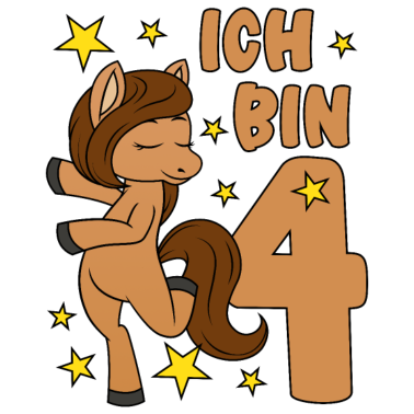 Zoom image 4. Geburtstag Mädchen süßes Pferd Ich bin 4