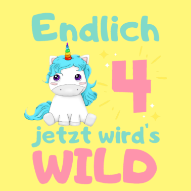 Zoom image Kindergeburtstag 4. Geburtstag Einhorn Unicorn