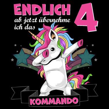 Zoom image Kinderkleidung, Einhorn zum 4. Geburtstag 4 Jahre