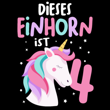 Zoom image 4. Geburtstag Einhorn 4 Jahre Kindergeburtstag