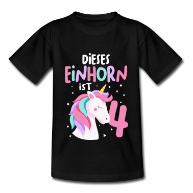Kindergeburtstag  - 4. Geburtstag Einhorn 4 Jahre Kindergeburtstag