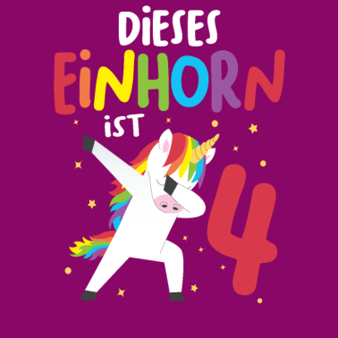Zoom image 4. Geburtstag Einhorn 4 Jahre Kindergeburtstag