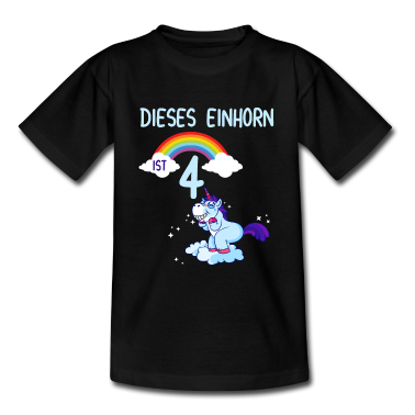 Kindergeburtstag  - 4 Vier Jahre Kindergeburtstag Einhorn Geschenk
