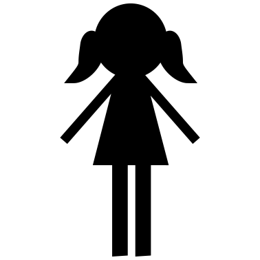 Zoom image Silhouette Mädchen Kinder Geschenkidee Zeichnung