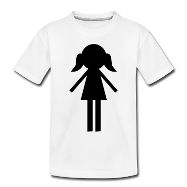 Anniversaire des enfants  - Silhouette Mädchen Kinder Geschenkidee Zeichnung