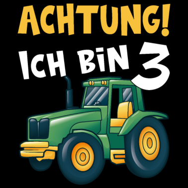 Zoom image Achtung ich bin 3 Traktor Kindergeburtstag 3