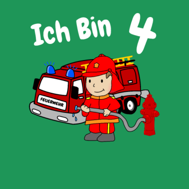 Zoom image Feuerwehr Ich Bin 4 Geburtstag Kindergeburtstag
