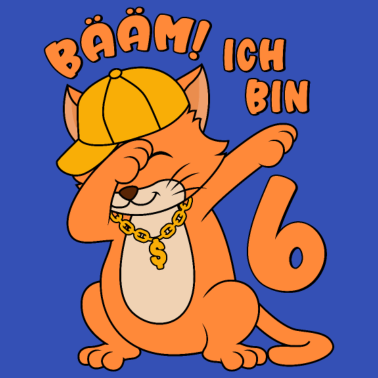 Zoom image 6. Geburtstag Junge 6 Jahre Katze Bääm! Ich bin 6