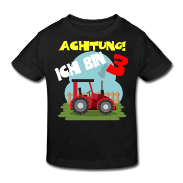 Kindergeburtstag  - Kindergeburtstag 3 Jahre Traktor Achtung ich bin 3