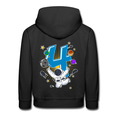 Urodziny dzieci  - 4 urodziny astronauta planeta rakieta statek kosmiczny