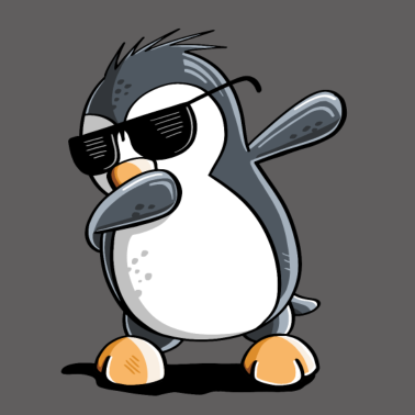 Zoom image Coole Dab Dance Penguin met zonnebril dabbing