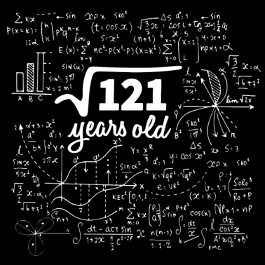 Zoom image VIERKANTE WORTEL 121 = 11 JAAR OUD MATH VERJAARDAGSGIFT